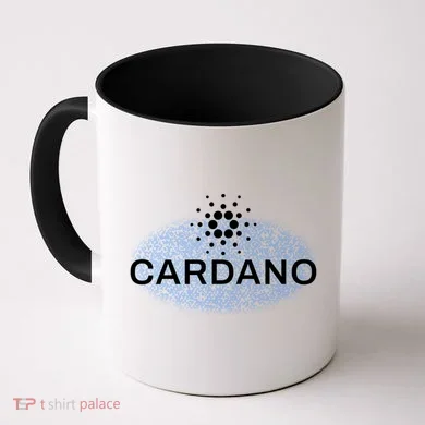 Pixel Cardano Cryptocurrency Logo Coffee Mug