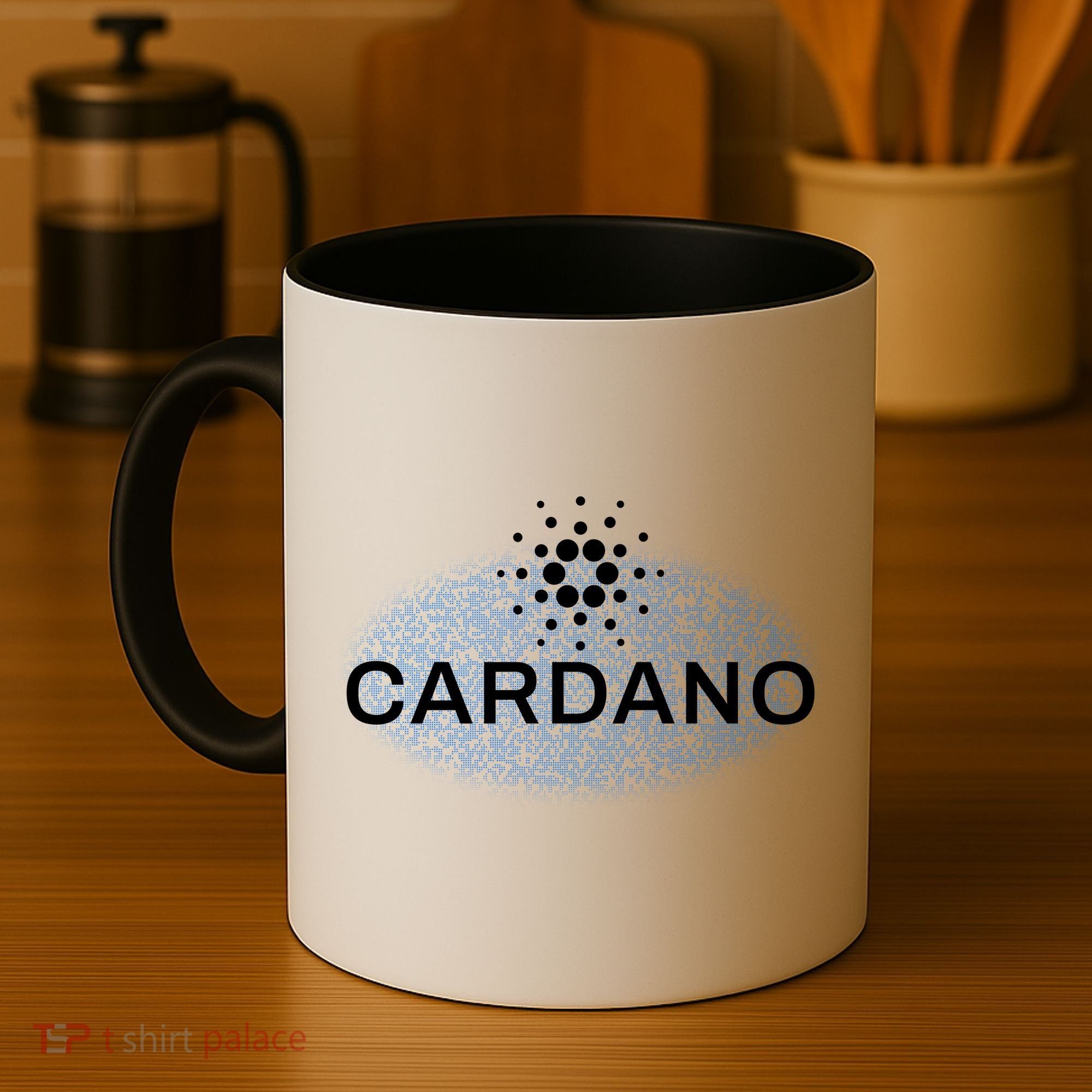 Pixel Cardano Cryptocurrency Logo Coffee Mug
