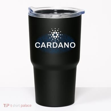 Pixel Cardano Cryptocurrency Logo Tumbler
