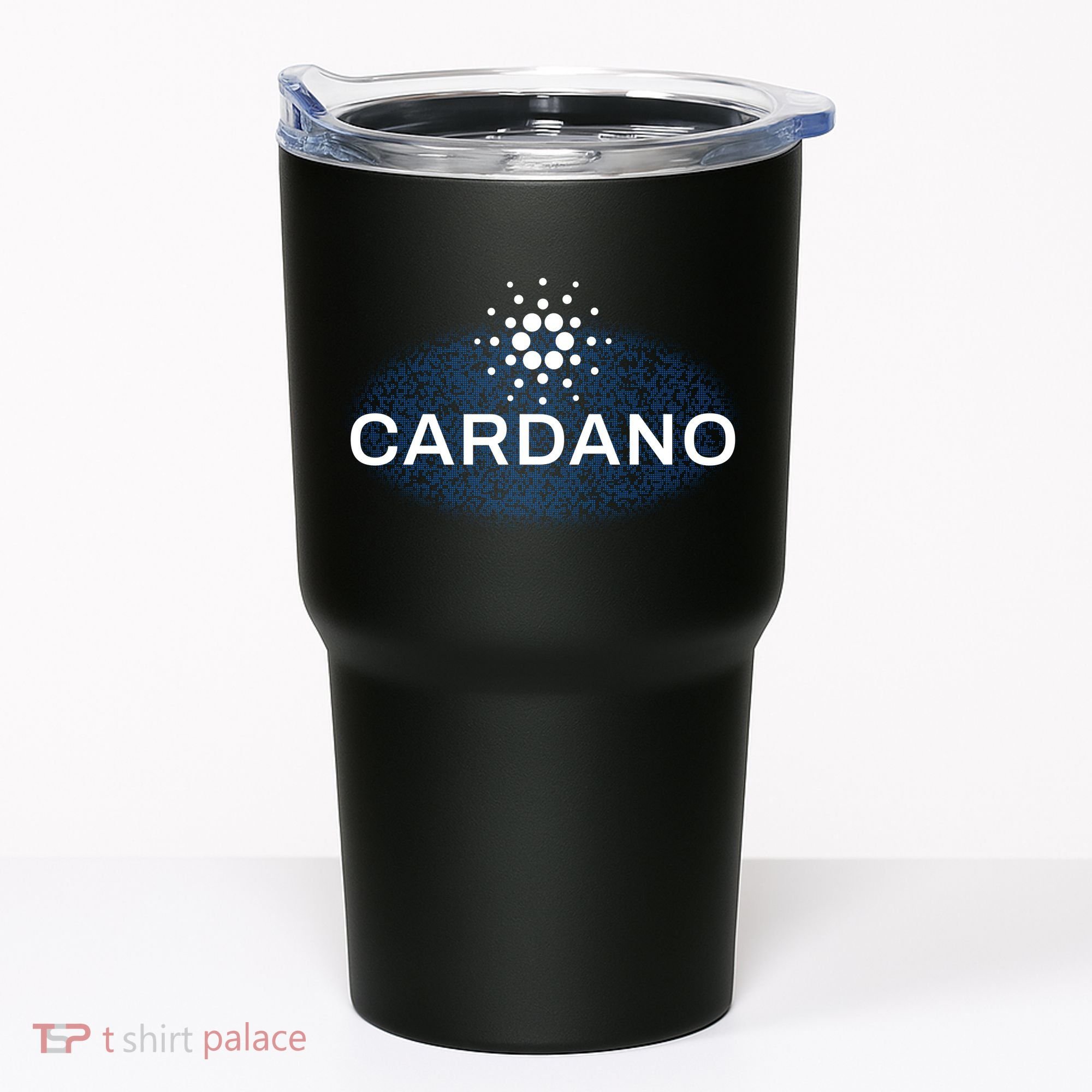 Pixel Cardano Cryptocurrency Logo Tumbler