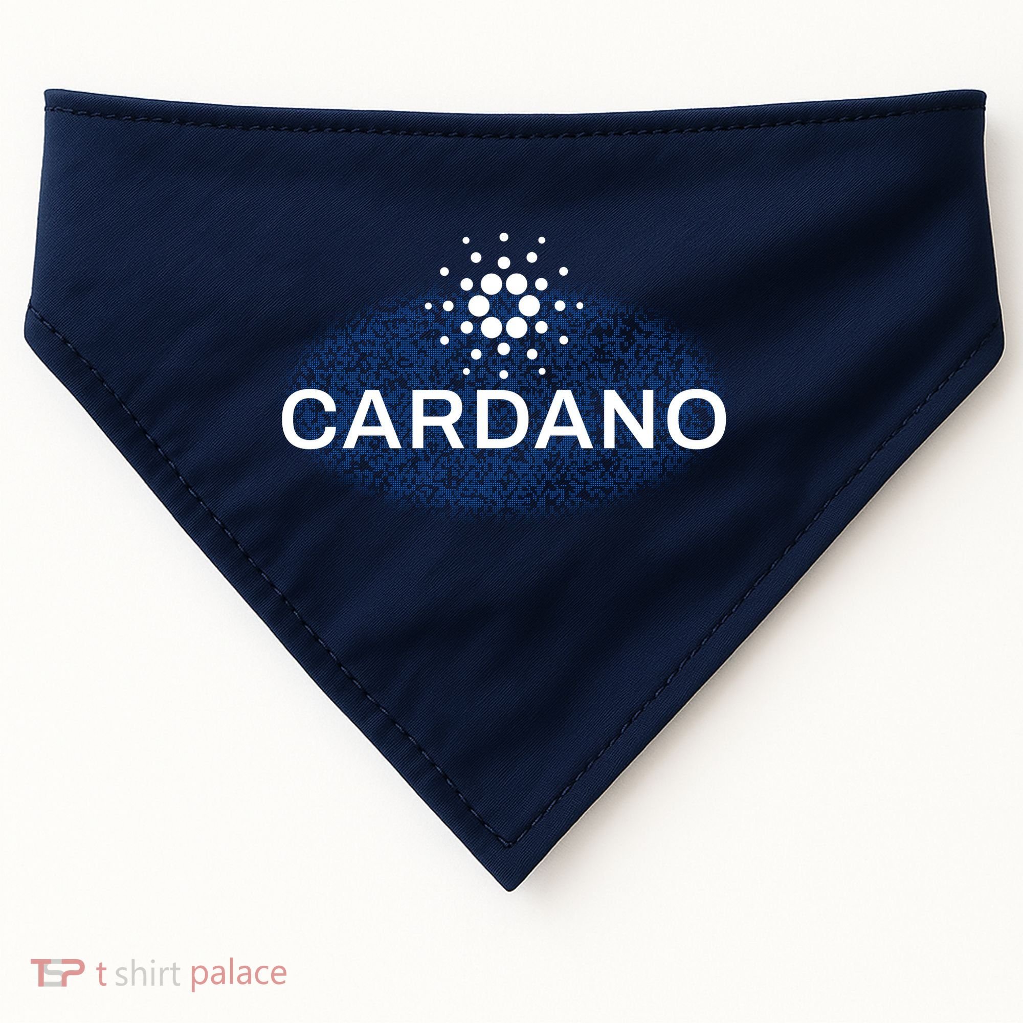 Pixel Cardano Cryptocurrency Logo USA-Made Doggie Bandana