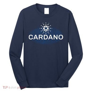 Pixel Cardano Cryptocurrency Logo Long Sleeve Shirt