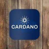 Pixel Cardano Cryptocurrency Logo Coaster thumb 0