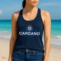 Pixel Cardano Cryptocurrency Logo Women's Tank Top thumb 2