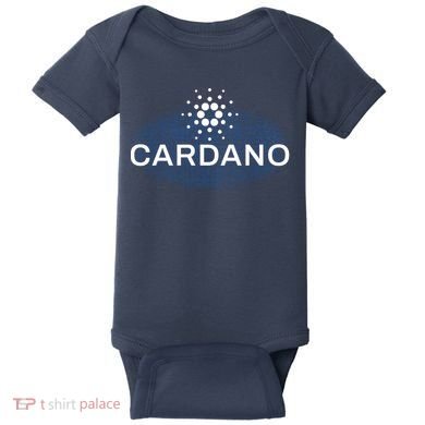 Pixel Cardano Cryptocurrency Logo Baby Bodysuit