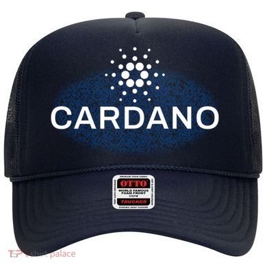 Pixel Cardano Cryptocurrency Logo Hat