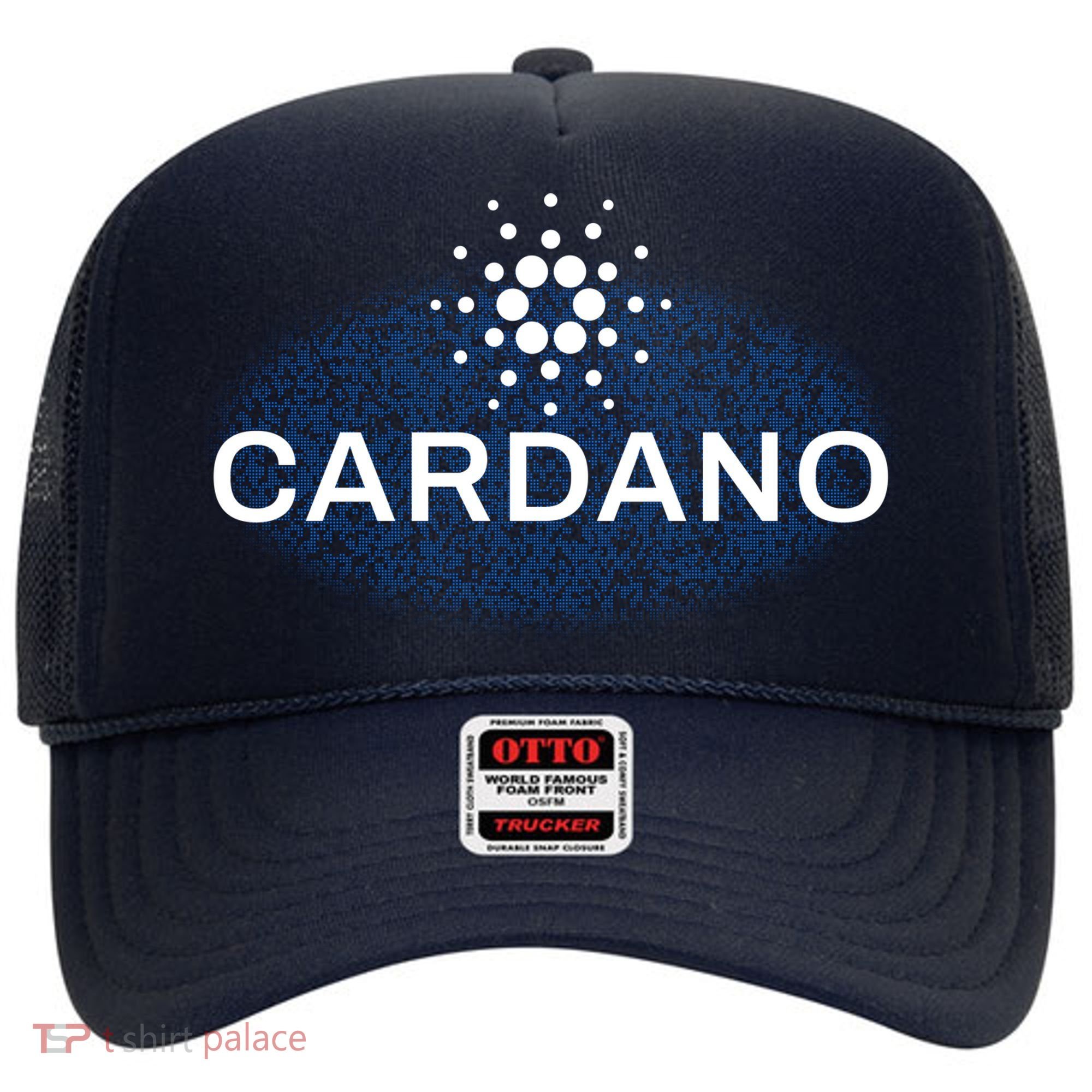 Pixel Cardano Cryptocurrency Logo Hat