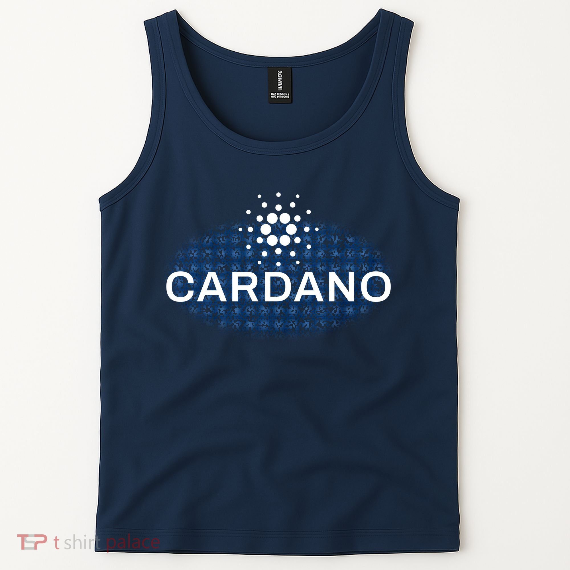 Pixel Cardano Cryptocurrency Logo Tank Top