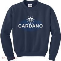 Pixel Cardano Cryptocurrency Logo Kids Sweatshirt thumb 0