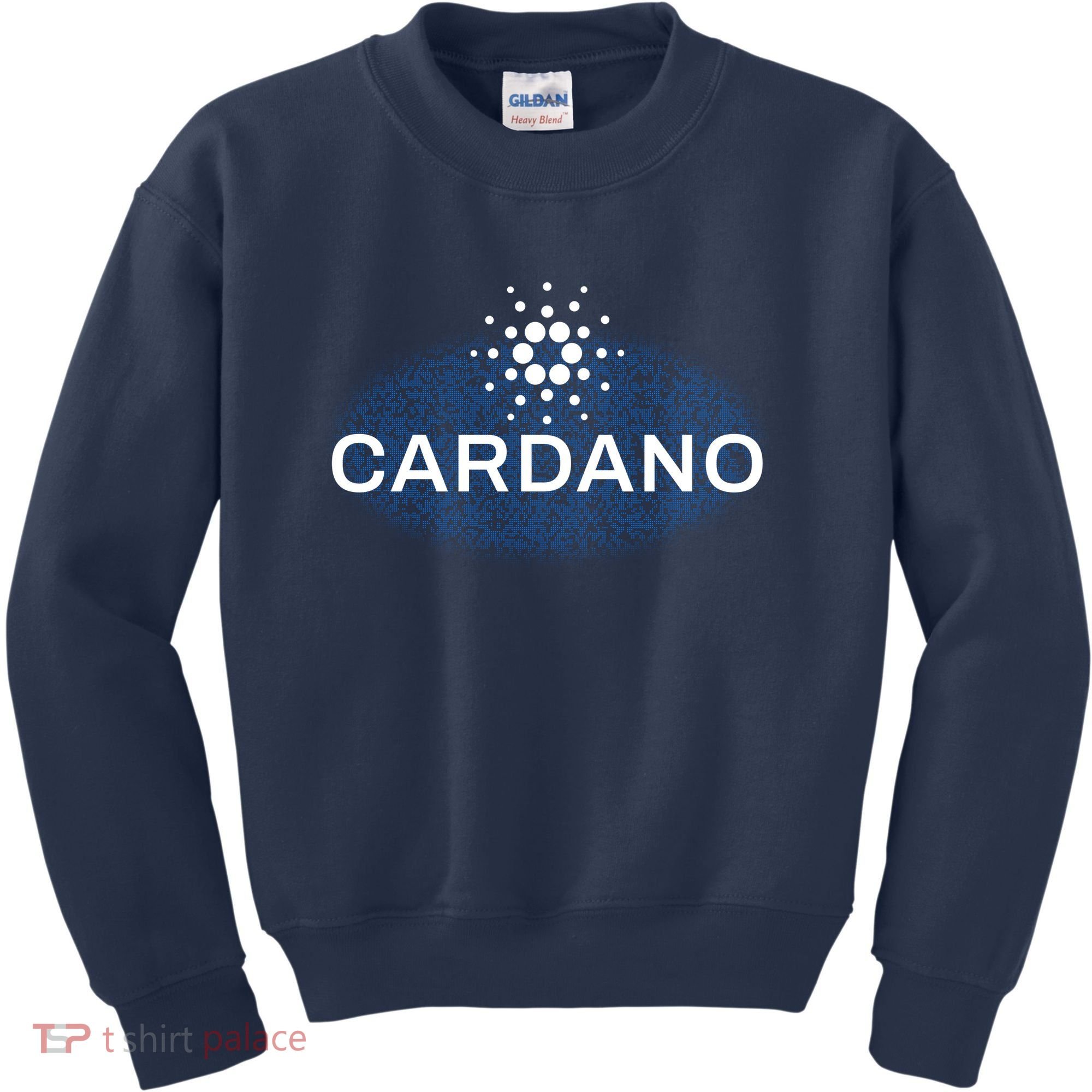 Pixel Cardano Cryptocurrency Logo Kids Sweatshirt