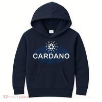 Pixel Cardano Cryptocurrency Logo Kids Hoodie thumb 0
