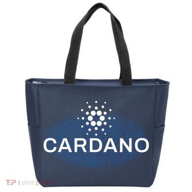 Pixel Cardano Cryptocurrency Logo Tote Bag