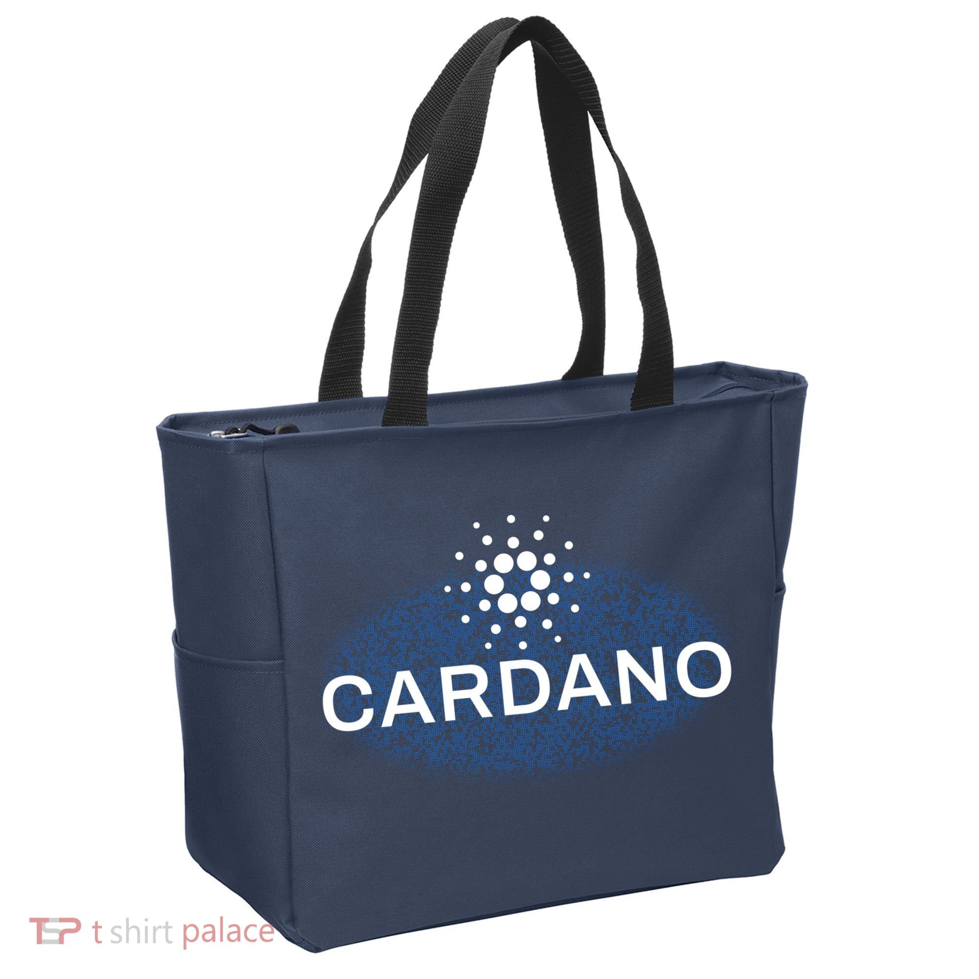 Pixel Cardano Cryptocurrency Logo Tote Bag