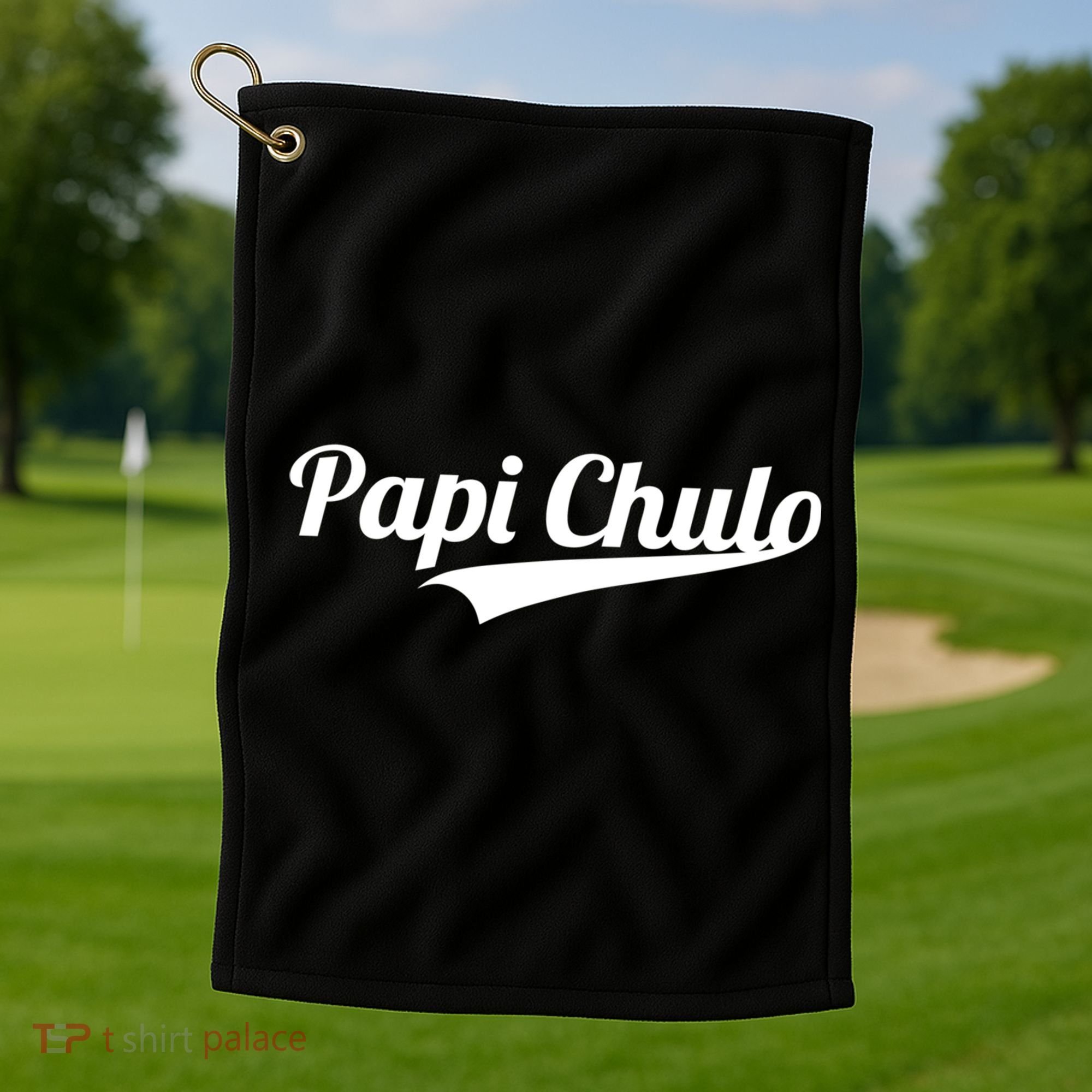 Papi Chulo Cool Daddy Fathers Day Gift Best Papa Gift Golf Towel