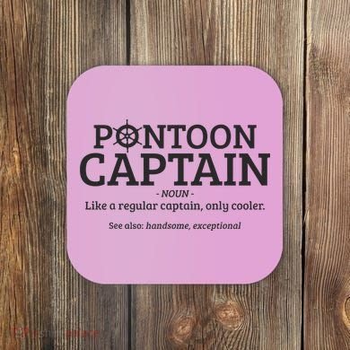 Pontoon Captain Definition Coaster