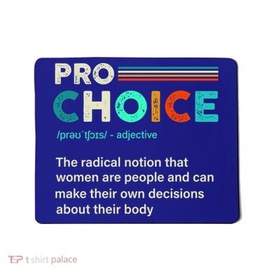 Pro Choice Definition Feminist Women's Rights Retro Vintage Gift Mousepad