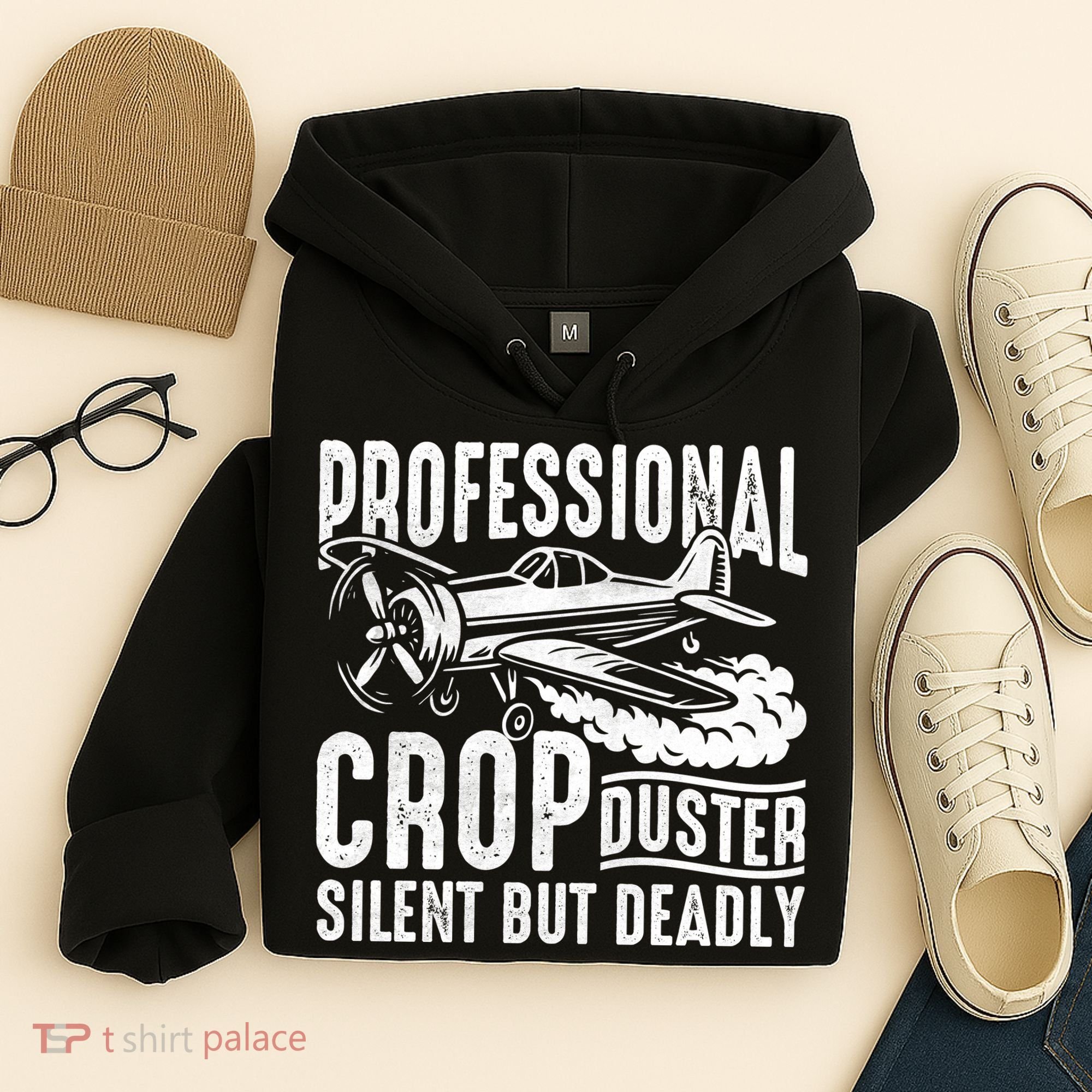 Professional Crop Duster Funny Silent But Deadly Hoodie