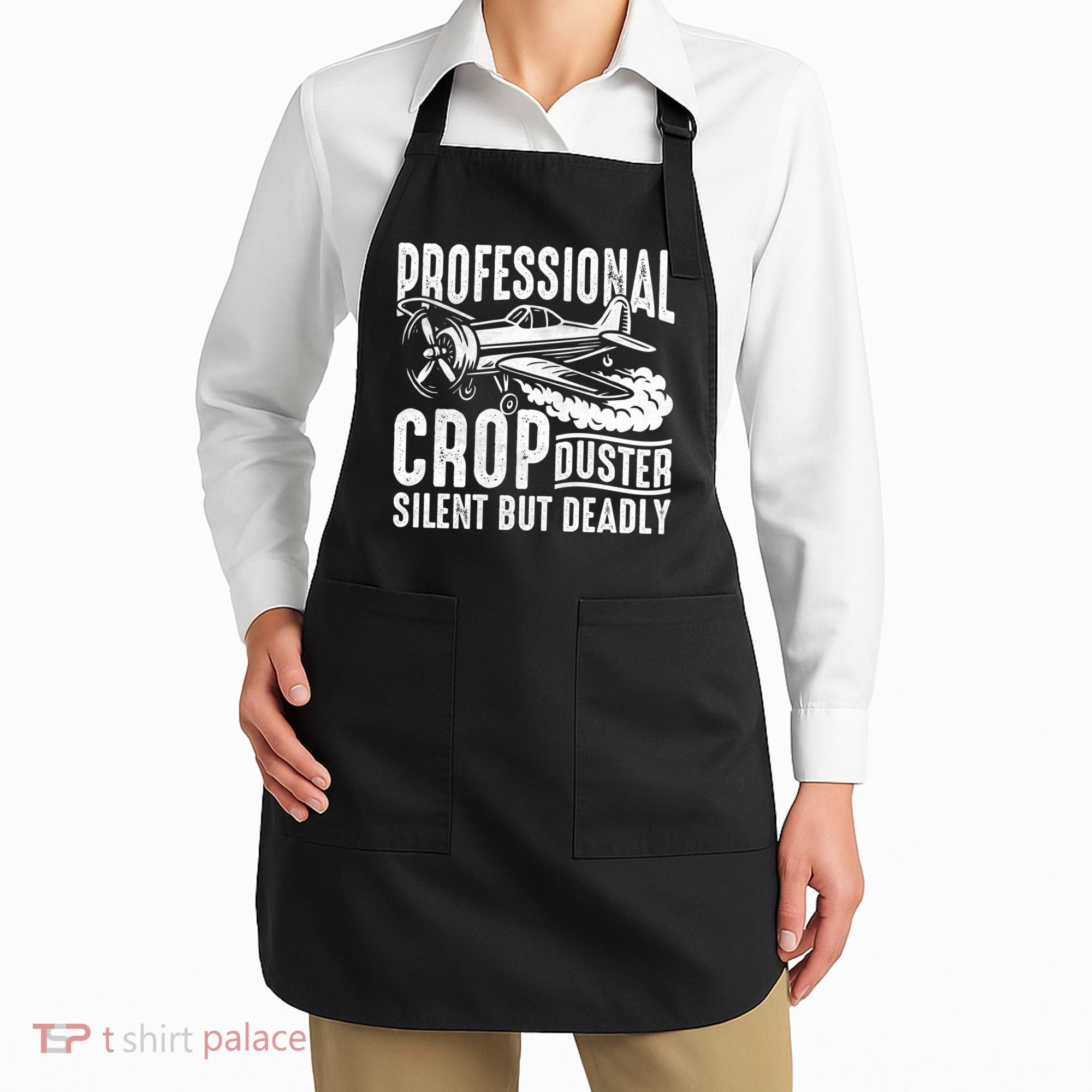 Professional Crop Duster Funny Silent But Deadly Apron