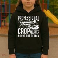 Professional Crop Duster Funny Silent But Deadly Kids Hoodie thumb 3