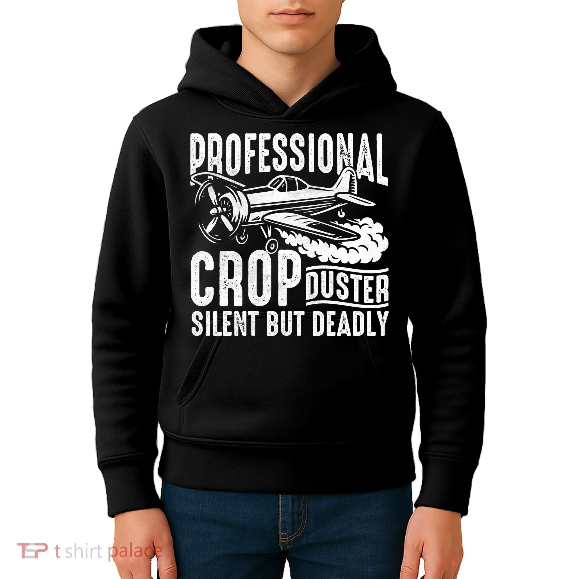 Professional Crop Duster Funny Silent But Deadly Kids Hoodie