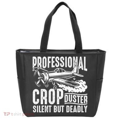 Professional Crop Duster Funny Silent But Deadly Tote Bag