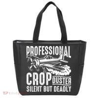 Professional Crop Duster Funny Silent But Deadly Tote Bag thumb 0