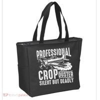 Professional Crop Duster Funny Silent But Deadly Tote Bag thumb 2