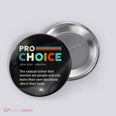 Pro Choice Definition Feminist Women's Rights Retro Vintage Tank Top Button