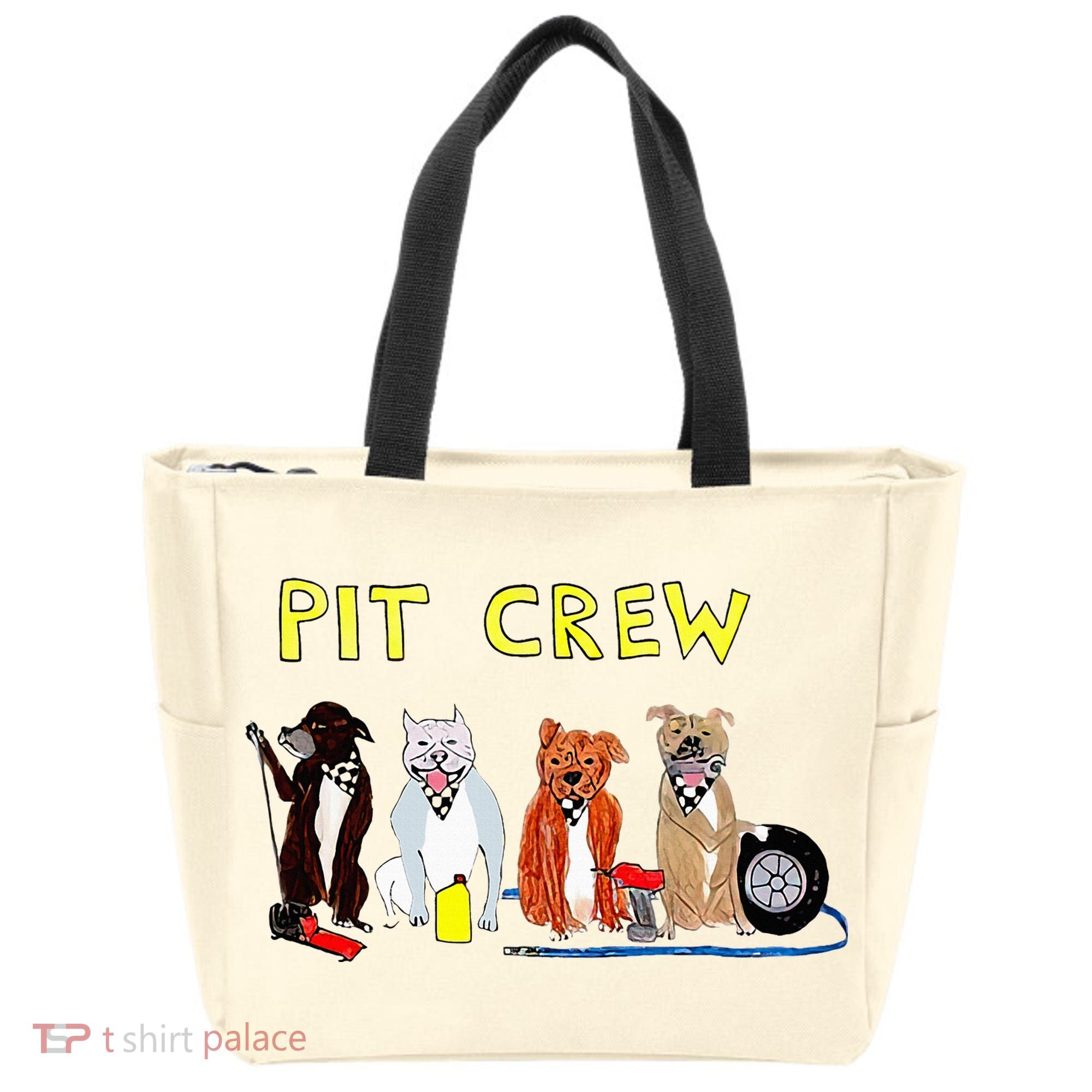 Pit Crew Dogs Funny For Women Tote Bag