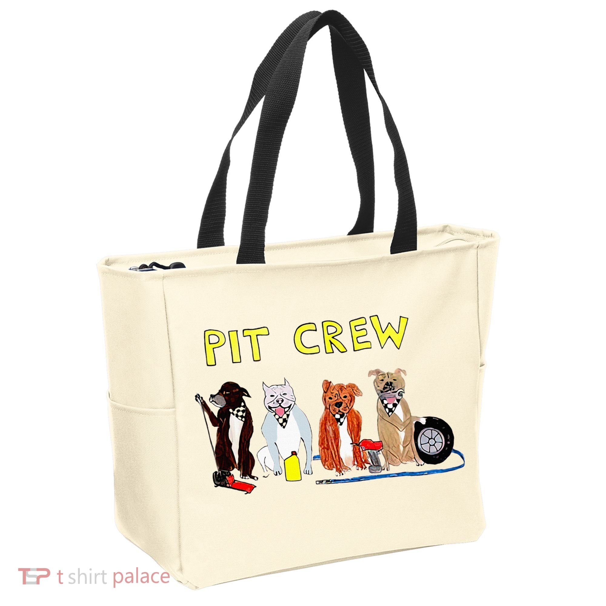 Pit Crew Dogs Funny For Women Tote Bag