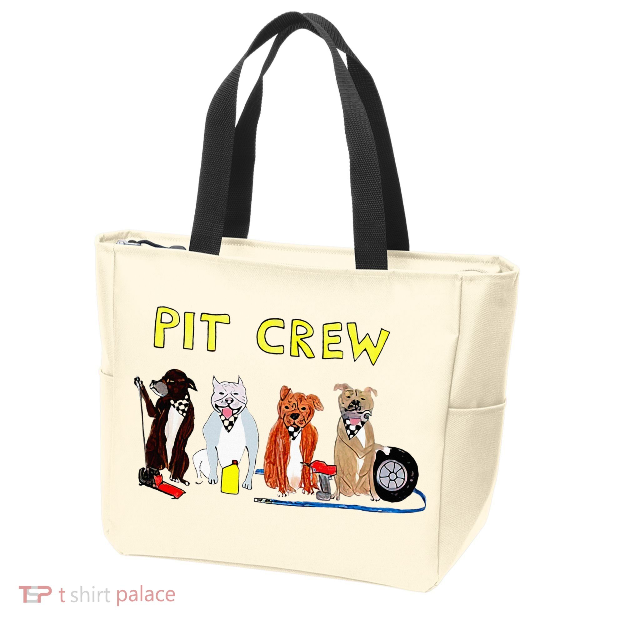 Pit Crew Dogs Funny For Women Tote Bag