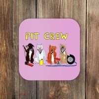 Pit Crew Dogs Funny For Women Coaster thumb 0