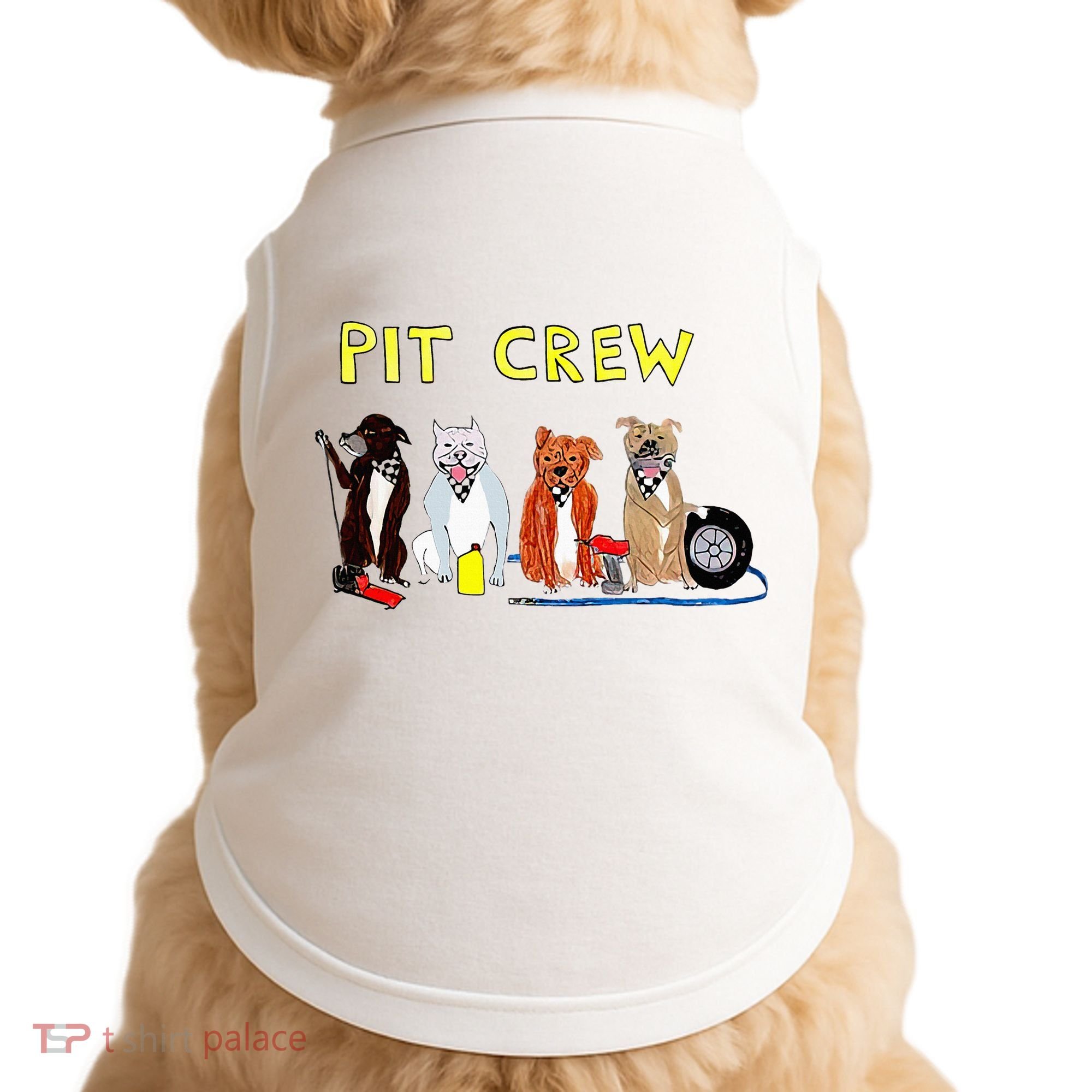 Pit Crew Dogs Funny For Women Doggie Tank