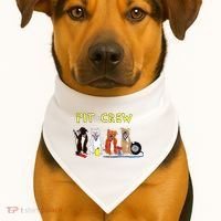 Pit Crew Dogs Funny For Women USA-Made Doggie Bandana thumb 1