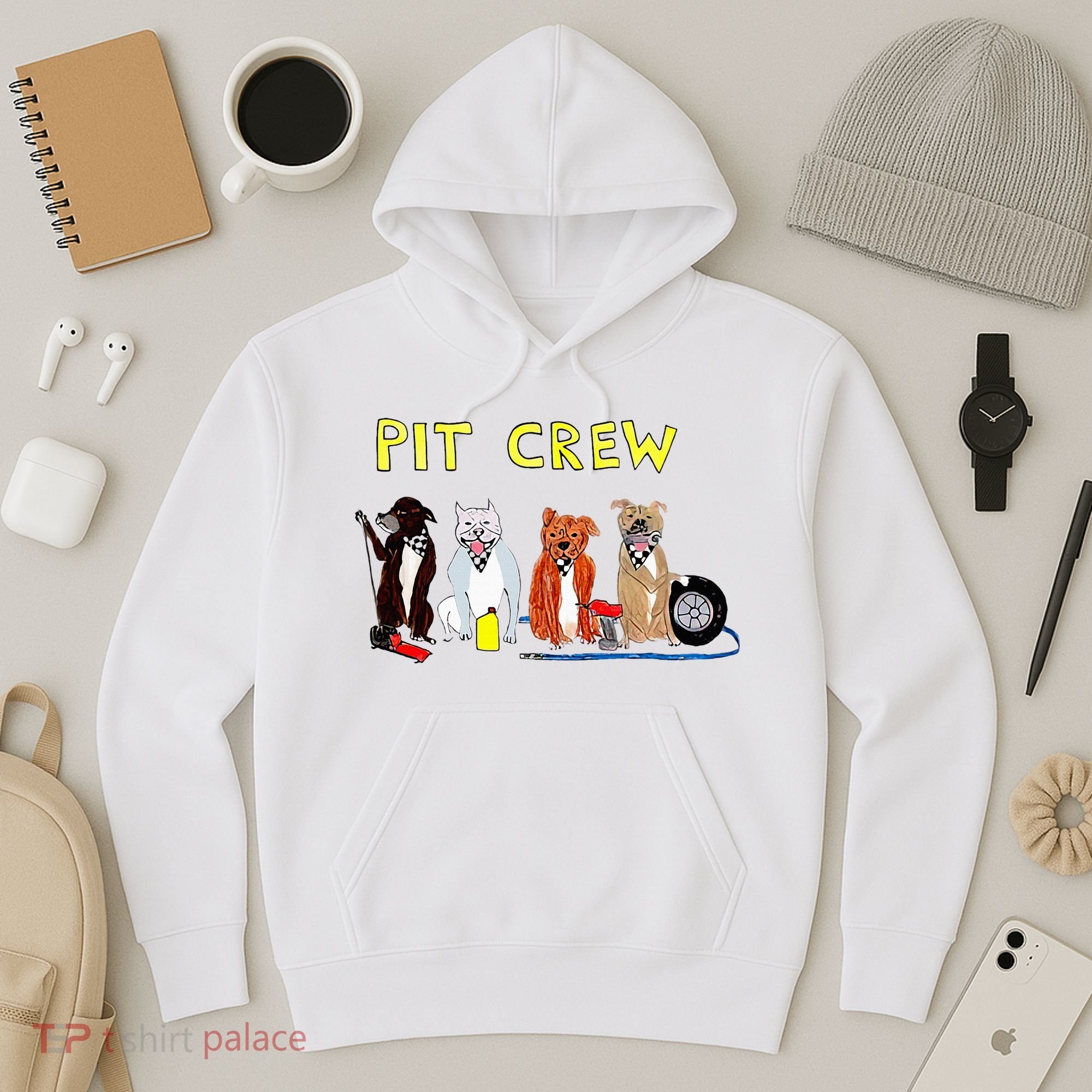 Pit Crew Dogs Funny For Women Hoodie