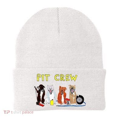 Pit Crew Dogs Funny For Women Beanie