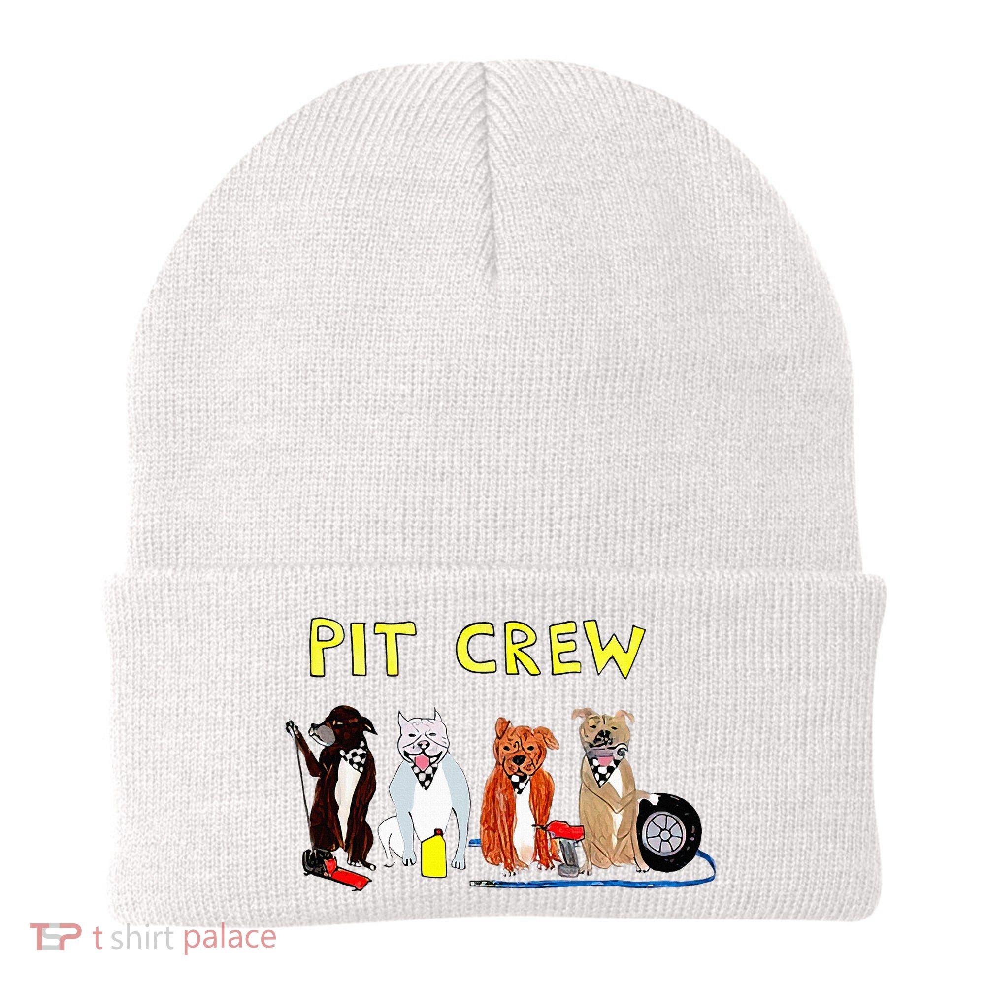 Pit Crew Dogs Funny For Women Beanie