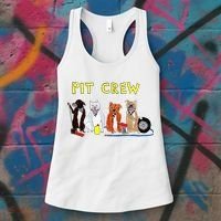 Pit Crew Dogs Funny For Women Women's Tank Top thumb 3