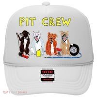 Pit Crew Dogs Funny For Women Hat thumb 0