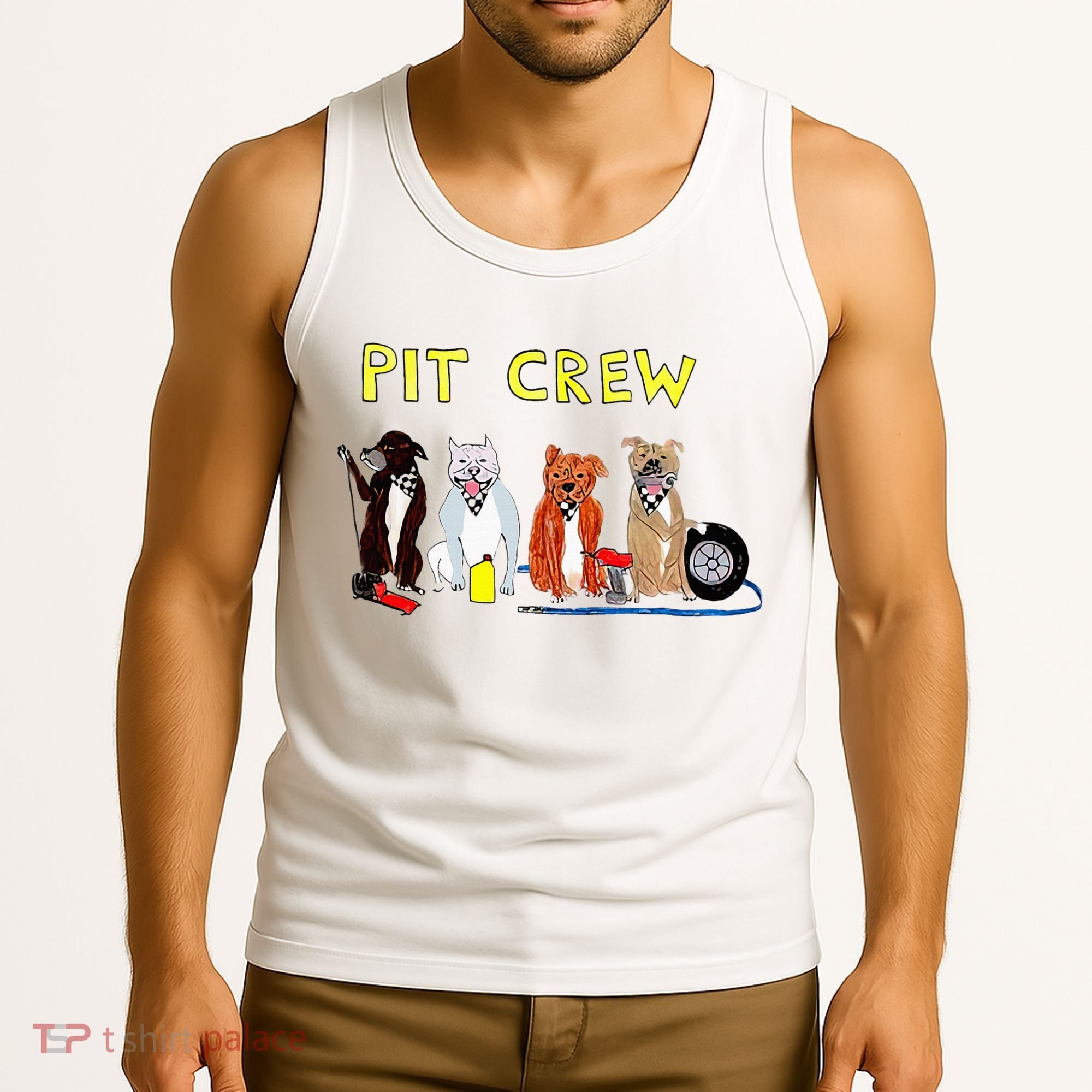 Pit Crew Dogs Funny For Women Tank Top