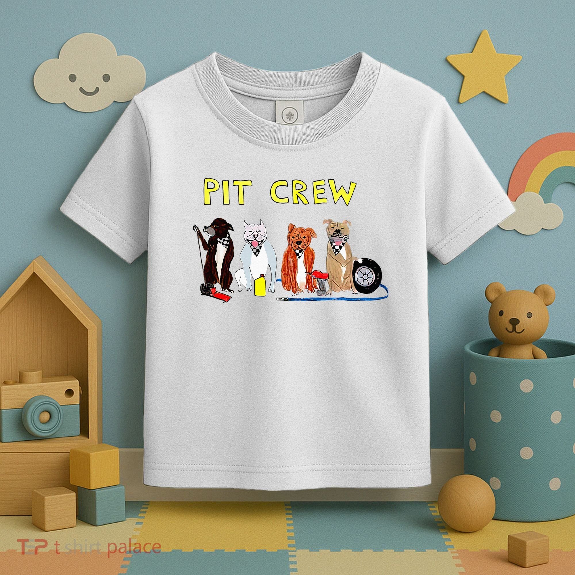 Pit Crew Dogs Funny For Women Toddler T-Shirt