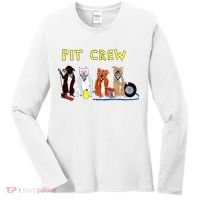 Pit Crew Dogs Funny For Women Women's Long Sleeve Shirt thumb 0