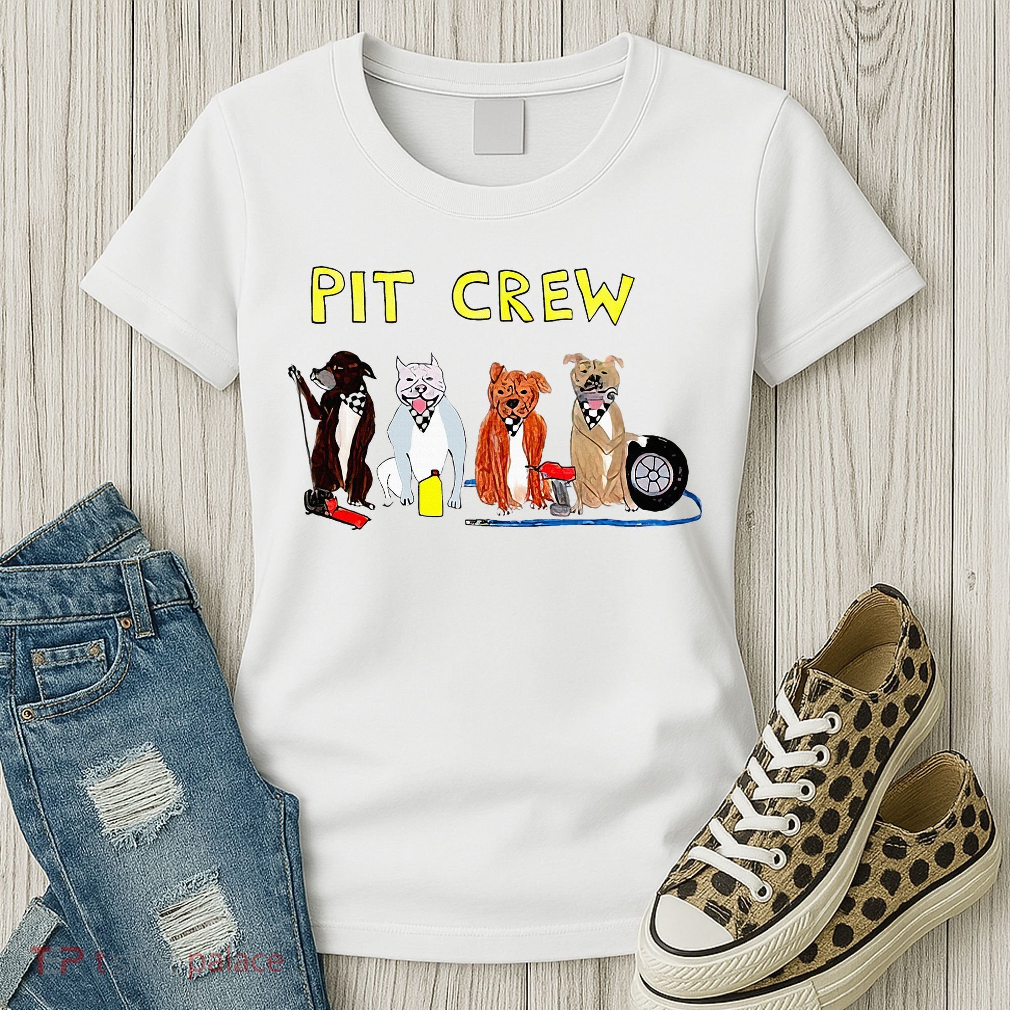 Pit Crew Dogs Funny For Women Women's T-Shirt