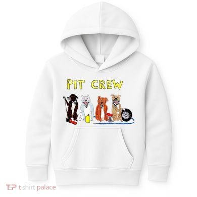 Pit Crew Dogs Funny For Women Kids Hoodie