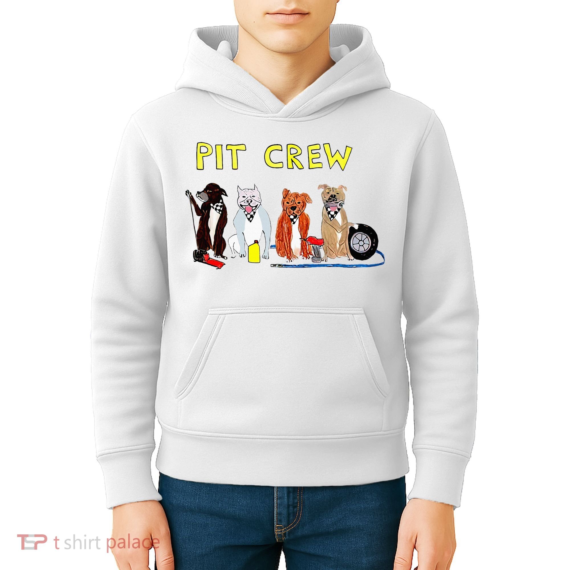Pit Crew Dogs Funny For Women Kids Hoodie