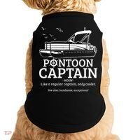 Pontoon Captain Definition Funny Pontoon Boat Boating Gift Doggie Tank thumb 0