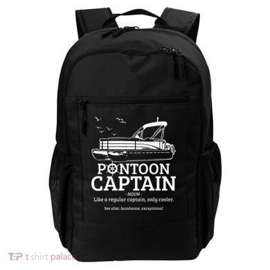 Pontoon Captain Definition Funny Pontoon Boat Boating Gift Backpack