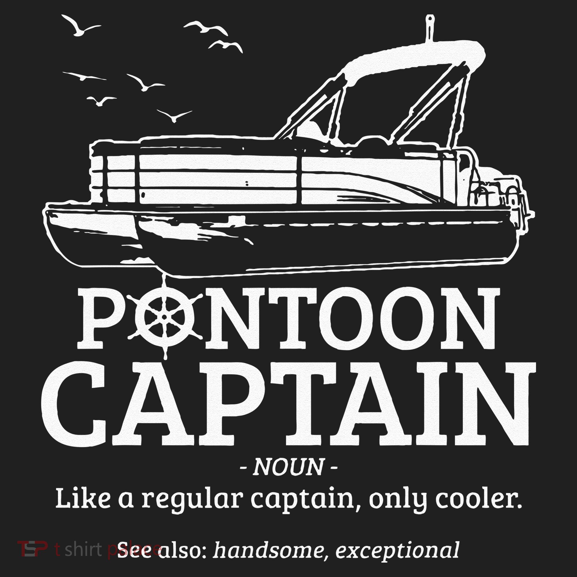 Pontoon Captain Definition Funny Pontoon Boat Boating Gift Beanie