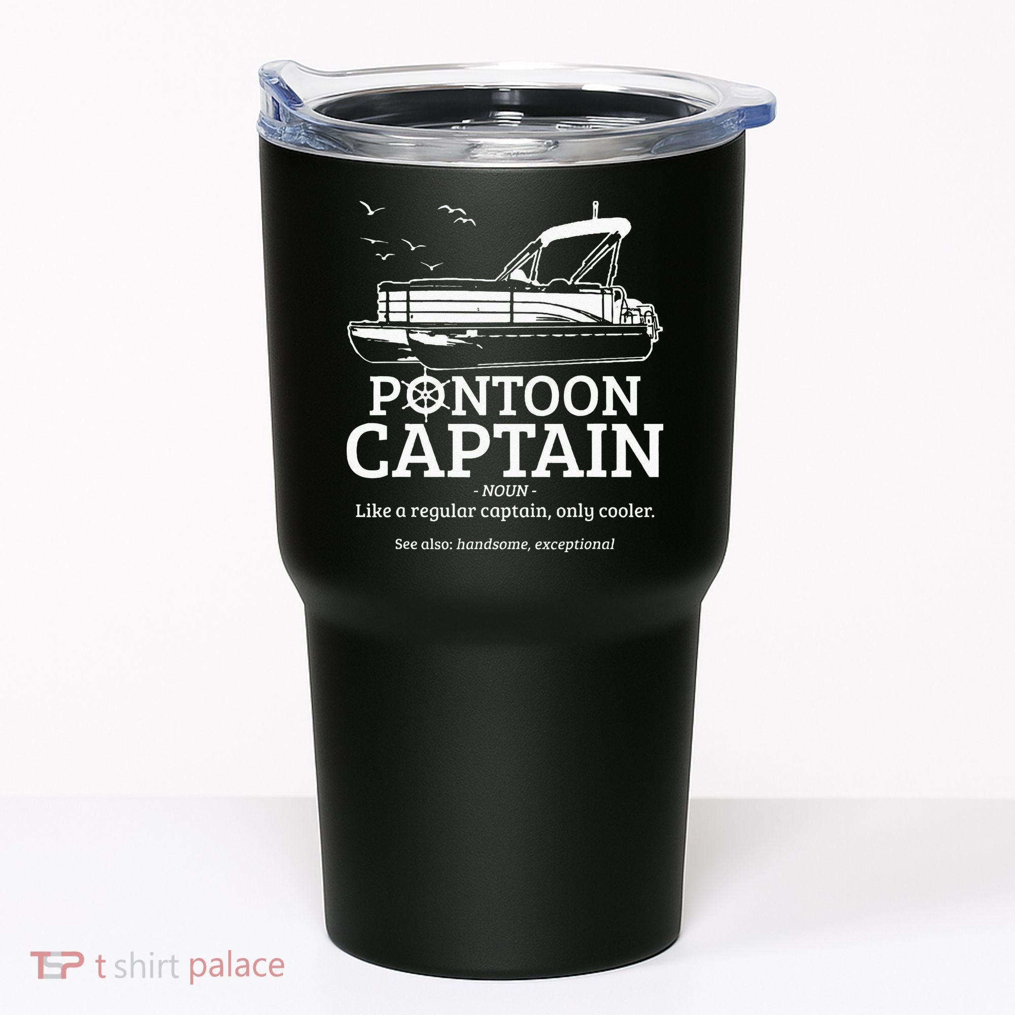 Pontoon Captain Definition Funny Pontoon Boat Boating Gift Tumbler