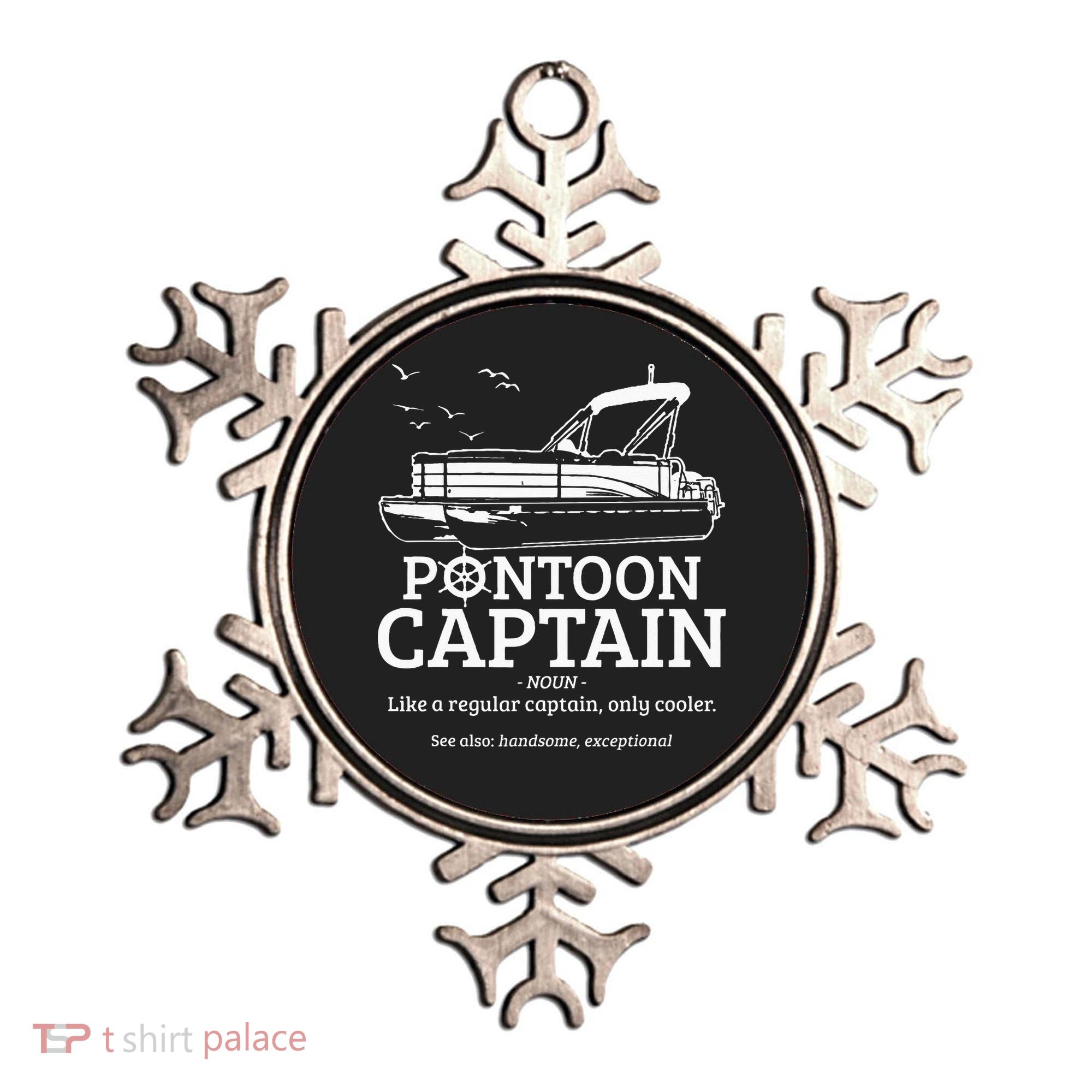 Pontoon Captain Definition Funny Pontoon Boat Boating Gift Ornament
